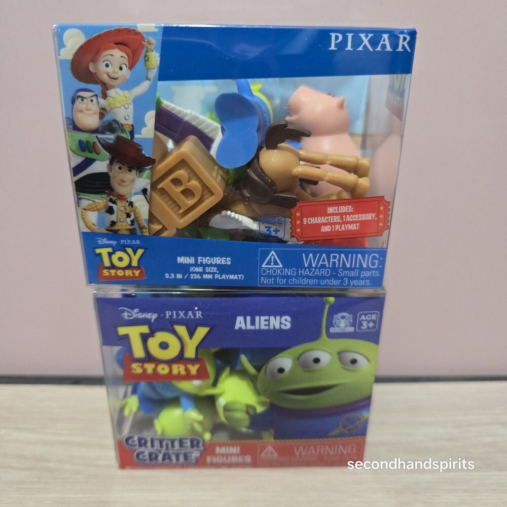2 Pk Culture Fly Pixar Critter Crate Mini Figures Toy Story / Aliens